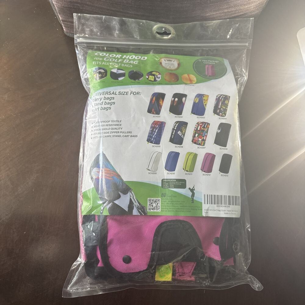 Color Hood For Golf Bag Fits All Golf Bags +9 Rubber Golf Grips*.